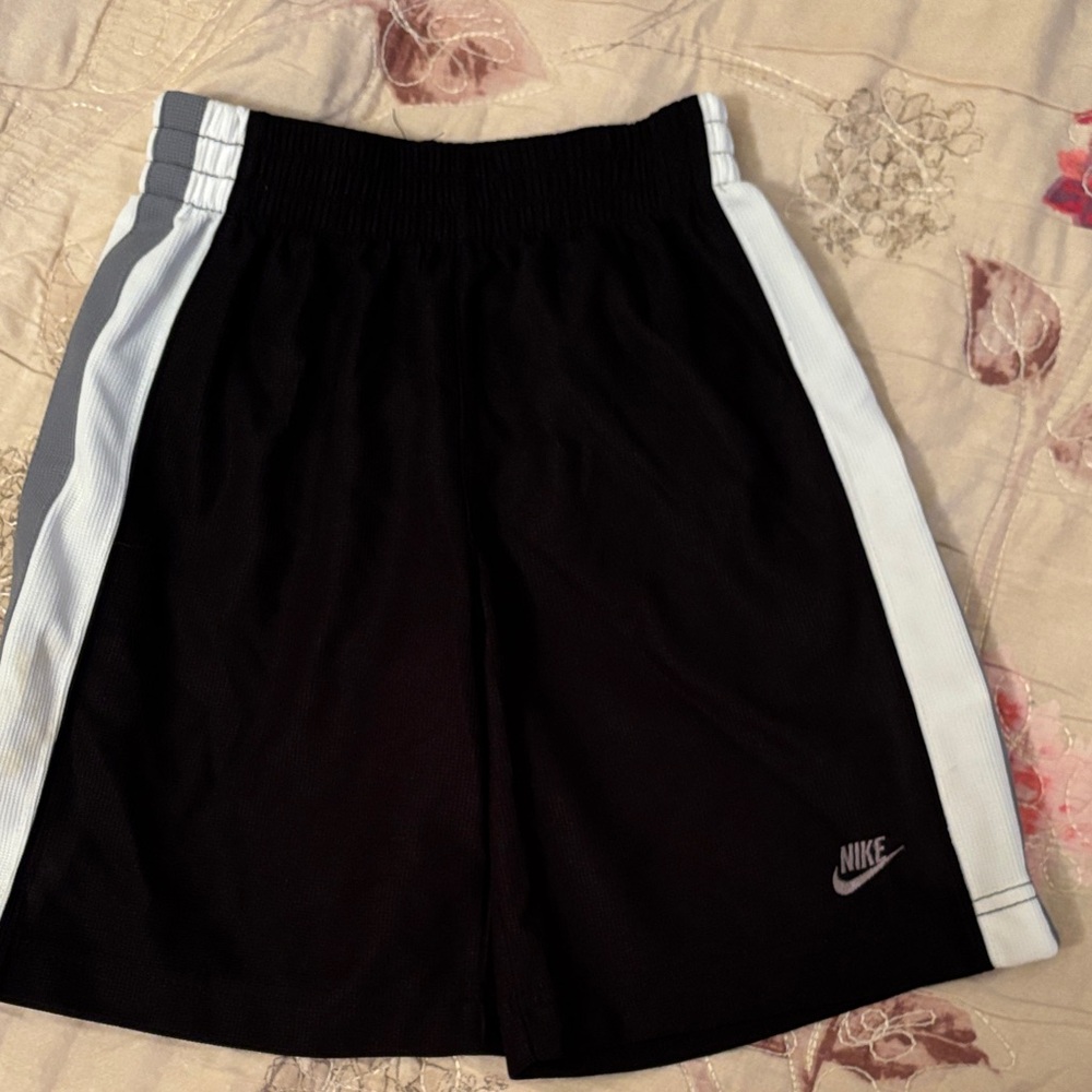 Nike Black Shorts with White Stripes